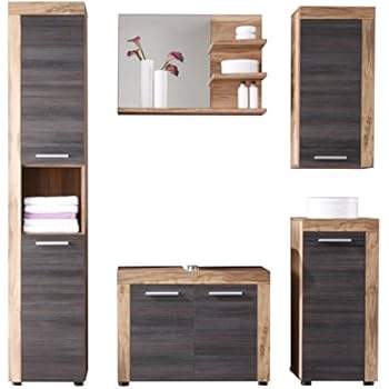 Woodkings Bad Set Auckland Echtholz Akazie massiv Badmöbel Set