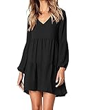 ✿Locker geschnittenes Kleid in Wickeloptik mit Rüschenbesatz,Die erhöhte Taille und der ausgestellte Rock mit den leicht gerafften Bahnen zaubern eine hübsche, verspielte Optik.