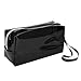 Produktbild Bobopai Large Transparent Solid Color Zipper Cosmetic Jelly Pencil Case Office School Stationery (Black)