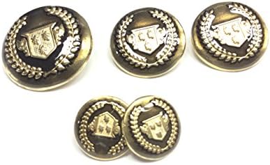 Button Blazer Men Lacquered Metal Gold cm 2.8