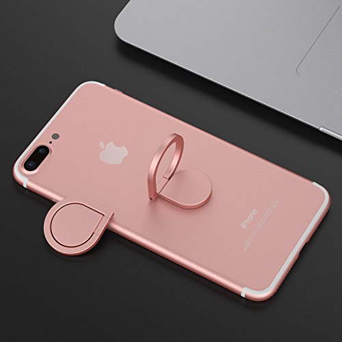 KronyaÂ® | 360Â° drehbarer Ringhalter | Smartphone Halter + StÃ¤nder | Auto Finger-Halter Finger-Halterung Fitness Halterung Hand Handy Ring Sport Tablet Apple iPhone iPad 7 Samsung Galaxy S8 (RosÃ©gold)