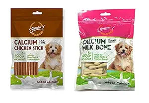 Gnawlers Get More Chicken Sticks Dogs Stick with Calcium Milk Bone Combo | Dog Treat 270g