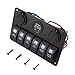 Produktbild FDBF 6 Gang Car Marine Boat Caravan Led Rocker Switch Panel with Dual USB Charger