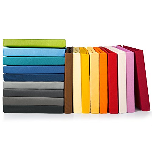 Spannbettlaken 140x200 - 160x200 Microfaser-Jersey, angenehm und pflegeleicht, Jade 0003781 CelinaTex silber-grau
