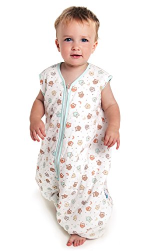 Schlummersack Ganzjahres Babyschlafsack mit Füssen 2.5 Tog – Eulen – erhältlich in 5 verschiedenen Grössen - 2