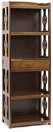 Bookcase sexy 2/3/4-tier Bamboo Antique Old Locker Creativity With Drawer Office Free Combination Bookshelf (Size : 42 * 29 * 123cm)