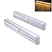 Produktbild FZYUAN Bewegungssensor Licht Batteriebetriebenes Kabinett Licht 10LED Drahtlose Beleuchtung Verwendung Für Korridor Treppe Treppe Garage Küche Kleiderschrank (2 Packs),warmlight