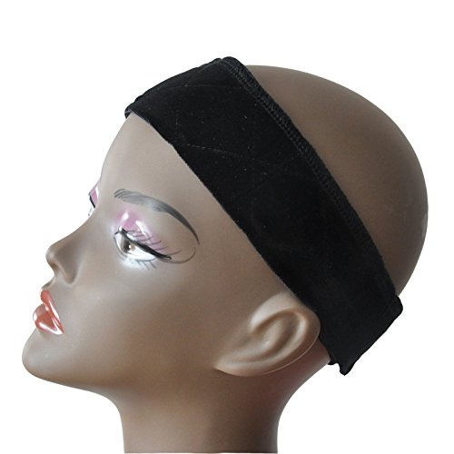 3 Colors Flexible Wig Grip Head Hair Band Adjustable Fastern Wig Black