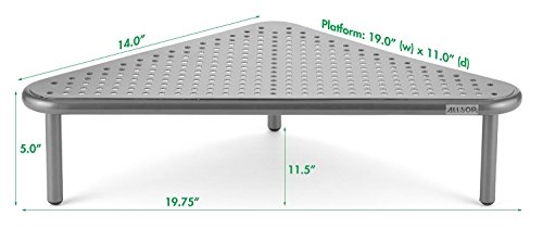 Allsop 06478 Metall Art Schreibtisch Ecke Computer Monitor Ständer silber - 3