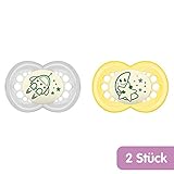 Außergewöhnliches Set - Diese hübschen Schnuller beruhigen nicht nur, sondern leuchten im Dunkeln. Das ideale, praktische Baby Geschenk, das sich von der Masse abhebt.