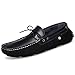 Produktbild Oxford-Schuhe Für Herren Männer Anti-Slip Handmade Leder Bootsschuhe Casual Loafer Mode Mokassins Schuh Slip on Driving Footwear,Black-46