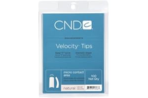 ‎CND Creative Nail Tips Velocity False Nails, Natural, 100 Count by Creative Nail