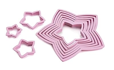 ibili 798900 Sapin Set de 10 Emporte-pièces Plastique Rose 20 x 20 x 2 cm