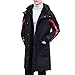 Produktbild Amphia Herren Baumwolljacke - Lange, Dicke Daunenjacke mit KapuzeHerren-Wintermode mittlerer Länge Hoodie Zipper verdickte Baumwolle gepolsterten Mantel