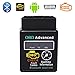 Produktbild ELM327 Mini Standard Bluetooth OBD II Scanner CAN Bus OBD2 Interface Diagnosegerät (Deutschland Lagerhaus) (Bluetooth für Android, Schwarz)