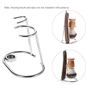 Anself Stainless Steel Shaving Holder Stand for Shaving Razor Brush Bowl, Shaving Tool Organizer - Image 3