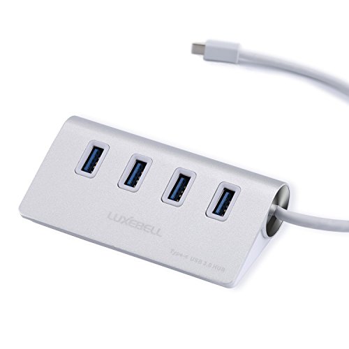 Luxebell® USB 3,1 4 Port USB 3.0 Hub für USB-Typ-C-Geräte, einschließlich der neuen MacBook, Chromebook Pixel und mehr