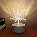 Produktbild 3D nachtlicht USB Plug-in Schalter Schlafzimmer Nacht led kleine tischlampe schlafsaal Dekoration kreative Ahornblatt DREI Farben warmweißes licht (3 watt)