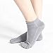 Produktbild GUANGBO Winter Socken Rutschfest Yoga Fünf-Zehen-Socken Frühling Und Herbst Anti-Rutsch-Socken Sport Atmungsaktiv Baumwollsocken Boden Socken Professionell Yogasocken,Gray
