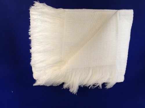 BabywearUK White Baby Shawl with fringing