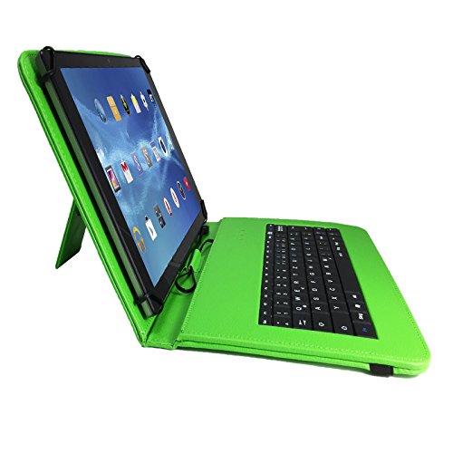 Lenovo Tab 2 A10-30 ZA0C 25,6 cm Qwertz Tastatur Tablet Tasche mit Standfunktion – Deutsche Tastenbelegung – 10 Zoll Grün Tastatur - 4