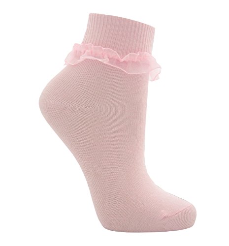 TICK TOCK COTTONIQUE Baby & Girls Socks Cute Frilly Ruffle Organza Lace School