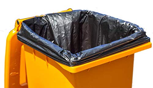 Crown Supplies - Bolsas para contenedor (100 unidades, 760 x 1200 x 1370 mm), color negro