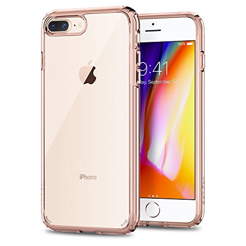 spigen Funda iPhone 7 Plus / 8 Plus, Ultra Hybrid 2 Tecnología de amortiguación de Aire y protección híbrida contra caídas - Rose Crystal