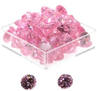 Birth Stone Jewels 3.5mm Pink Sapphire Round Briliant Cut Cubic Zirconia Gem Stones Pack Of 2