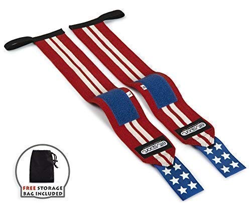 ELIT SPORT Muñequeras 1 Par 45cm Heavy Duty Wrist Wraps Crossfit Hombre y Mujer