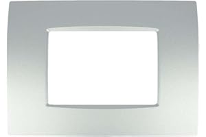 SANDASDON, Placca Slim Sottile 3M 4M 7M, Compatibile con Bticino Living Light Air (3M Per 3 Moduli, Silver Argento)