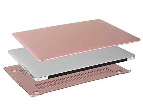 MOSISO Ultra Slim Plastik Hartschale Schutzhülle Snap Case für MacBook Air 13 Zoll (A1466 / A1369), Rose Gold - 5