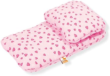 Pinolino Bedding Set for Dolls Pram Herzchen Rosa Design (2-Piece)