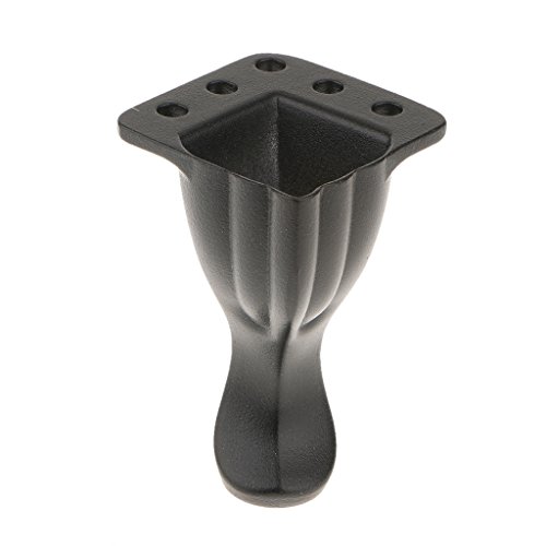 Preisvergleich Produktbild Homyl Möbelfüße verstellbar Schrankfüße Aluminiumlegierung Möbel Beine für Schrank Sofa Küche Tisch - schwarz, 80mm