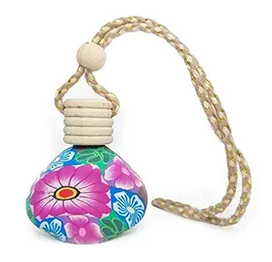 HD ENTERPRISE Mahak ROSE Car Air Freshener, Hanging Perfume Bottle Scent Diffuser for Cars, Natural Flower Oil Fragrance- Lasts 65 days(PACK OF 1)