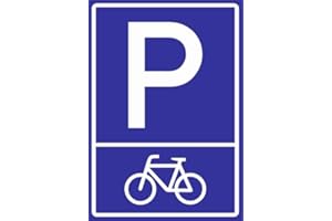 Kiwistar - Signe de stationnement - PVC - Vélo (pictogrammes) - 30 x 21cm - Garage de stationnement, carport, Panneau de signalisation pour Restaurant, école, hôtel