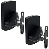 deleyCON 2 x Universal Speaker Wall Mount Set Bracket Box Holder Pivoting + Tilt up to 10 kg Ceiling Mounting + Wall Mounting