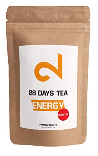 DUAL Energy - Tè Booster da 28 giorni| 100% naturale| 125g di tè in foglia sfusa| Rinfrescante e piccante| Senza additivi| Senza zucchero| Senza zucchero| Vitamina arricchita|Vegan| Certificato in lab