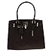 Produktbild BCBG Paris Womens Chic Story Faux Leather Lock Tote Handbag Brown Medium