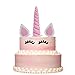 Produktbild LUTER Kuchen Topper, 5 Stück Handarbeit Rosa Einhorn Geburtstag Cake Topper, Einhorn Horn, Ohren und Wimpern Set Kuchen Deko, Einhorn Party Dekoration für Geburtstag/ Hochzeit Party (6 x 1.37 pink)
