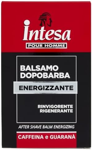 INTESA POUR HOMME | Balsamo Dopobarba Energizzante, Rinvigorente e Rigenerante, Caffeina e Guaranà, 100 mL