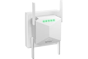 TELODA 2025 Newest WiFi Extender Booster, WiFi Repeater, Covers Up to 5000 Sq.ft and 50 Devices, Internet Repeater - with Ethernet Port, 1-Click Setup, Home WiFi Booster Range Extender, White