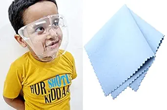 LEO Child face shield for Boys,Girls and Childs with cleaning cloth| anti fog face shield | goggle face shield | non-breakable face shield with cleaning cloth, leo_child_6