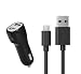 Produktbild PhoneStar Micro USB Ladekabel Datenkabel 1 Meter + Dual Kfz Ladegerät USB Adapter 2.1A für Android Smartphones Samsung, HTC, Sony, Nexus, Kindle, LG, etc. - schwarz