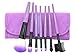 Low-cost sales makeup tools 7pcs Both portable makeup brush set, Soft hair brand PURPLE makeup brushes professiona