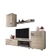 Produktbild Mirjan24  Wohnwand Lia, Elegantes Wohnzimmer Set, Praktische Anbauwand, Schrankwand, Hängeschrank, TV Lowboard, Stehschrank (Sonoma Eiche)