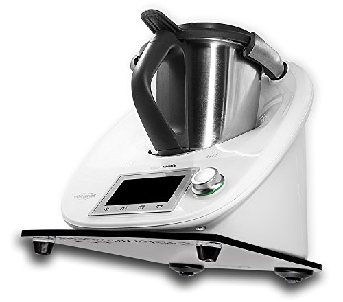 Stone4Slide Thermomix Gleitbrett, Rollbrett aus modernem Acryl-Glas Black mit Gravur „SterneKüche“ - 3