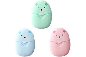 Miotlsy 3 Boxes Disposable Soap Papers 50 Sheets Mini Travel Soap Paper Sheets Portable Hand Washing Bath Scented Paper Soap for Kitchen Toilet Outdoor Travel Camping Hiking