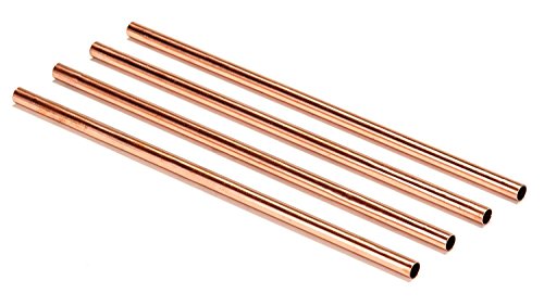 comprare on line Hammered Moscow Mule Copper Cups Set 510.3 grams (Pack of 4) 4 pcs straw Free prezzo