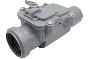 MD Technic Rückstauklappe Rückstauverschluss mit Verriegelung DN 75 Grau